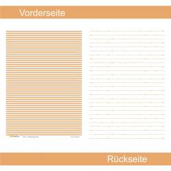 Pastellorange gestreift - Designpapier